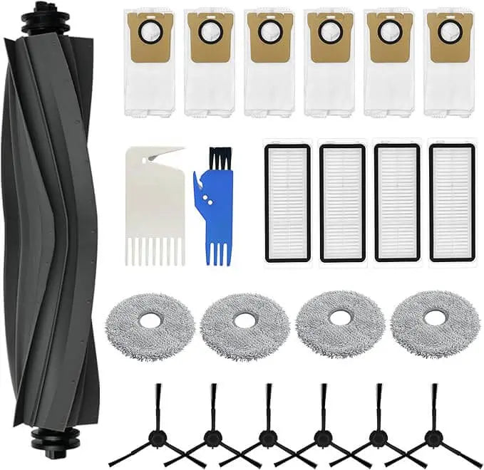 Compatible avec Xiaomi Robot Vacuum X10+ / X10 Plus B101GL : Pièces de rechange et accessoires - Brosse principale, brosse latérale, filtre HEPA, sac à poussière, serpillière. - ZonMénager